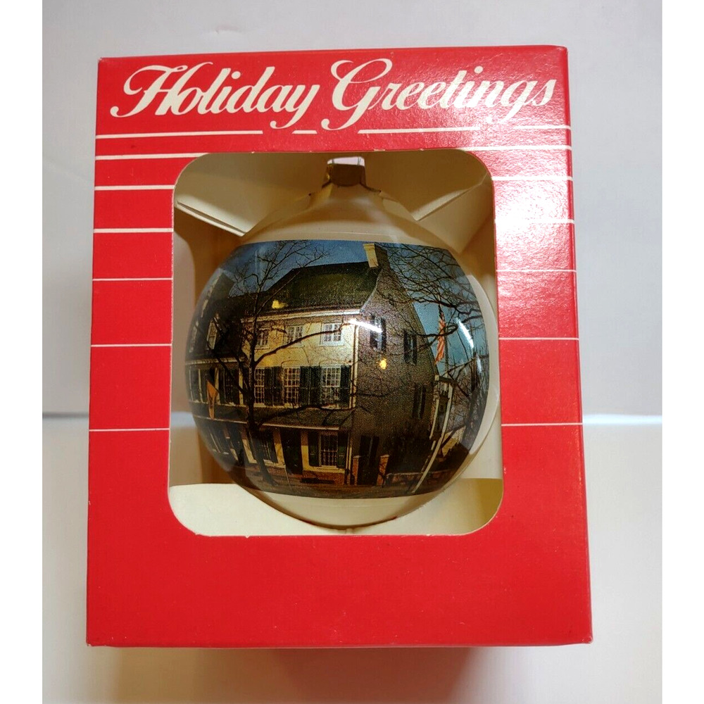 Indian King Tavern Haddonfield New Jersey Christmas Ornament In Box 1984 NJ